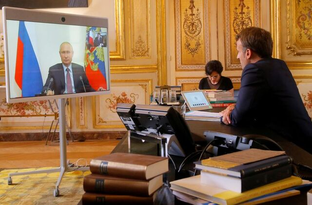 Russisches Staatsfernsehen berichtet über Putin-Macron-Telefonat