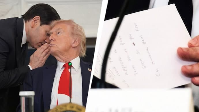 Als Rubio Trump ins Ohr flüstert…! Der Moment, als die ‘Nachricht’ vom Frieden in Gaza kommt