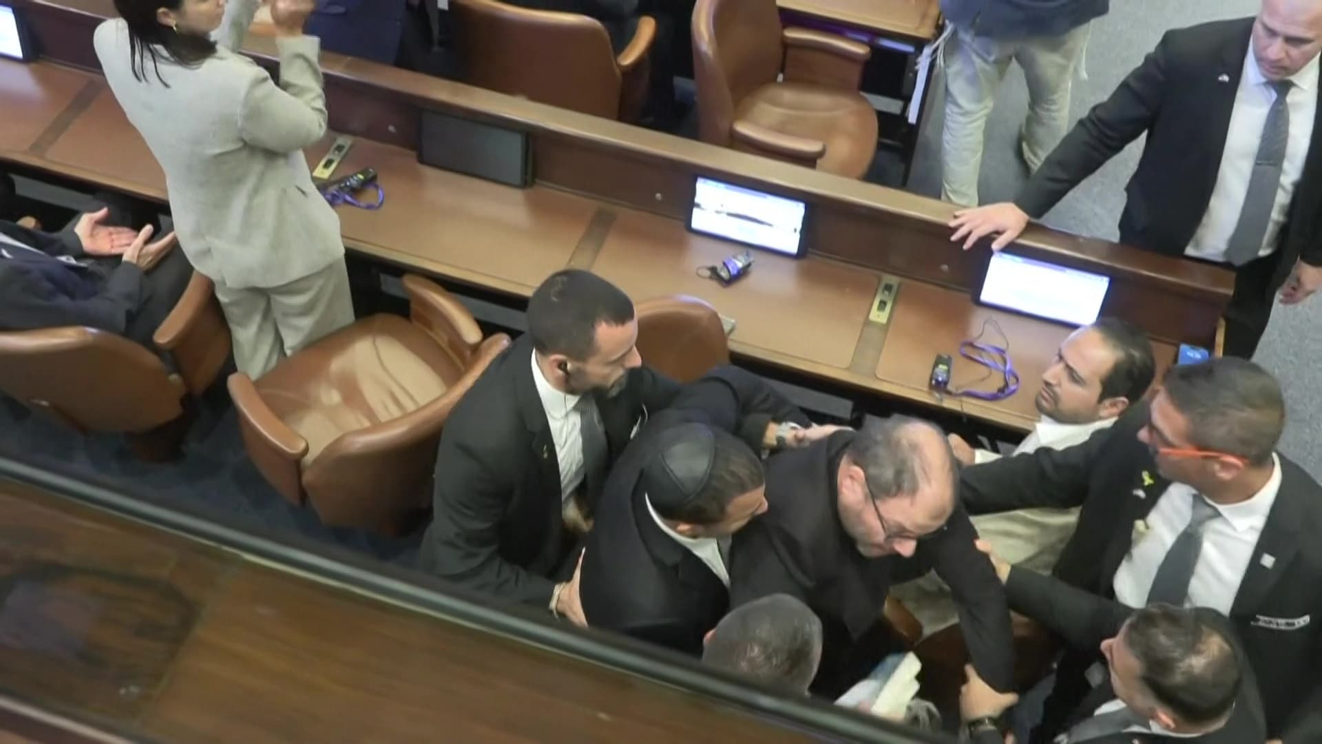 Zwischenfall im israelischen Parlament, während Trump sprach