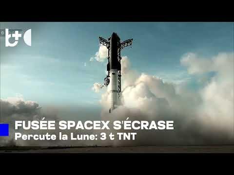 Trois tonnes de TNT", explosion sur la Lune / La fusée de Musk hors de contrôle s'écrase mercredi