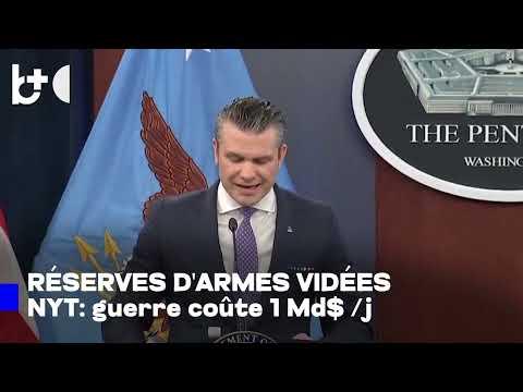 Guerre en Iran, 1 milliard $ par jour / NYT calcule le coût, réserves d'armes vidées