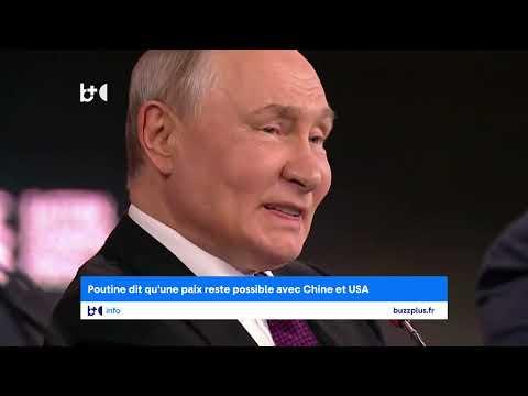Poutine évoque la paix avec l'Ukraine : la Chine et les États‑Unis pourraient nous aider