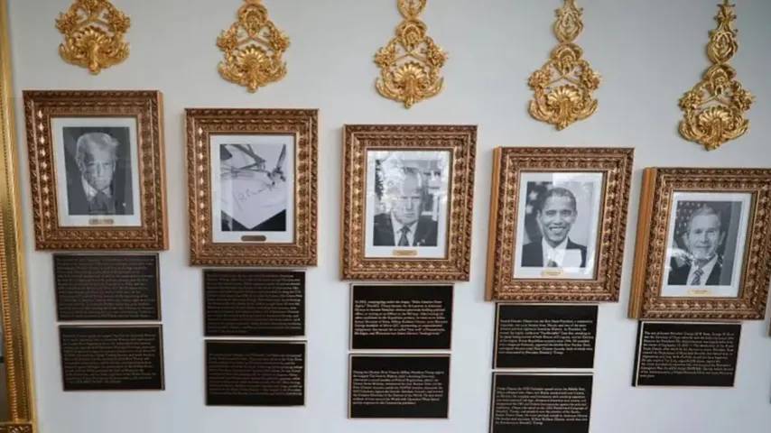 Präsidialtafeln im Weißen Haus angebracht, Trump: USA sind zur Stabilität zurückgekehrt