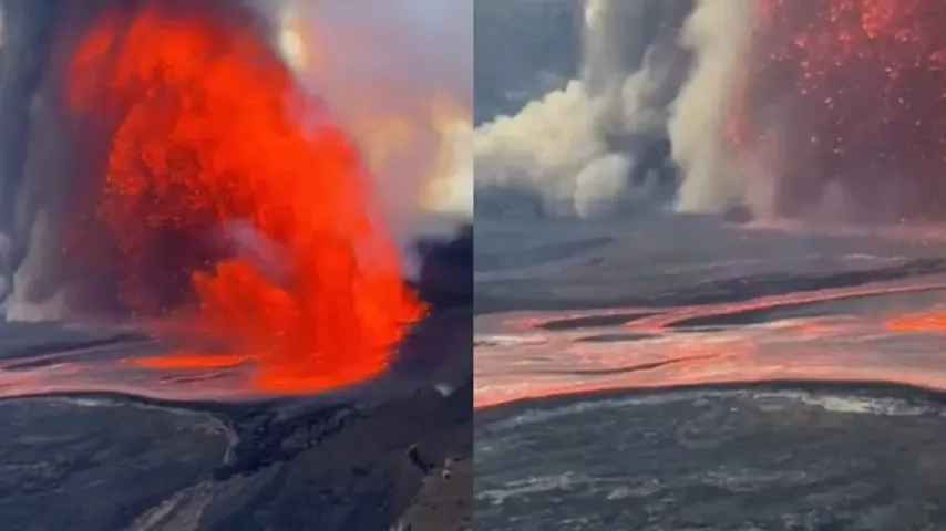 Seltenes Naturspektakel, Vulkan bricht auf Hawaii aus