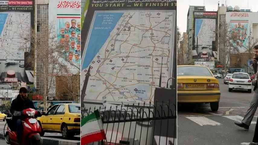 Ihr beginnt, wir beenden": Iran zeigt Karte mit Zielen in Tel Aviv