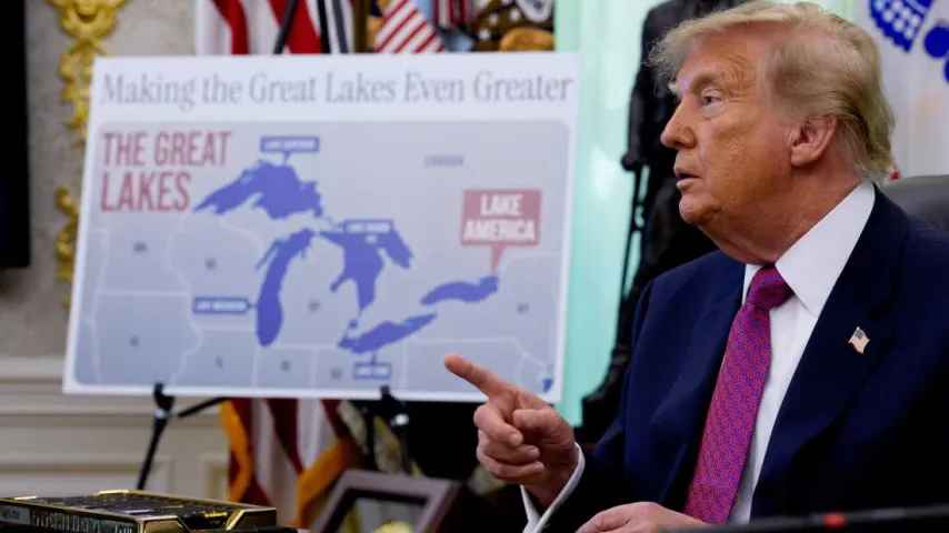 Will er Atlantik und Pazifik umbenennen? Trump stoppt nicht, 'entreißt' Kanada einen See