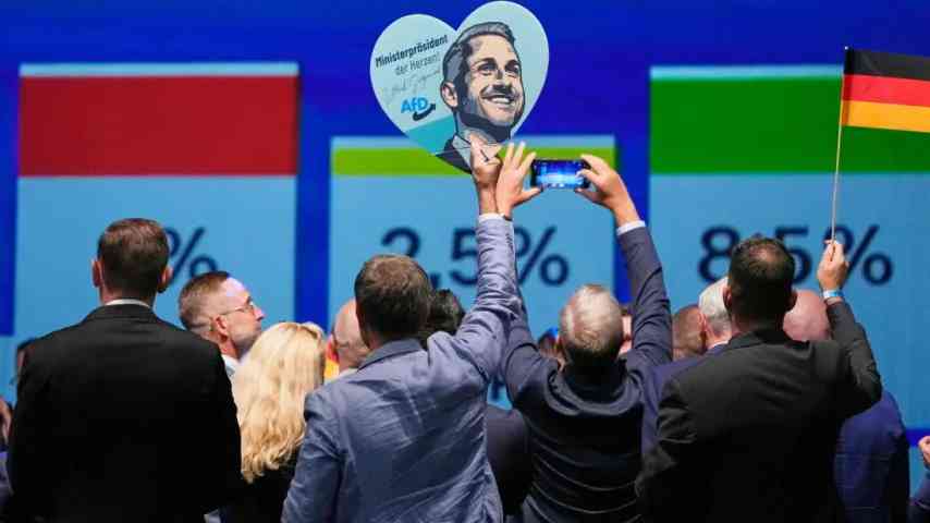 Die Rechtsextremen gewinnen deutlich in Deutschland, CDU erleidet dramatischen Einbruch