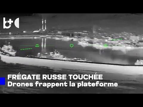 Les Ukrainiens utilisent des drones pour frapper une frégate russe en mer Noire