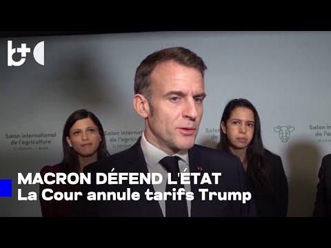 Macron après l'annulation des tarifs de Trump: Il faut un contrepoids au pouvoir