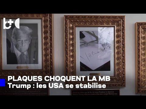 Plaques présidentielles posées à la Maison-Blanche, Trump : les États-Unis ont retrouvé la stabilité