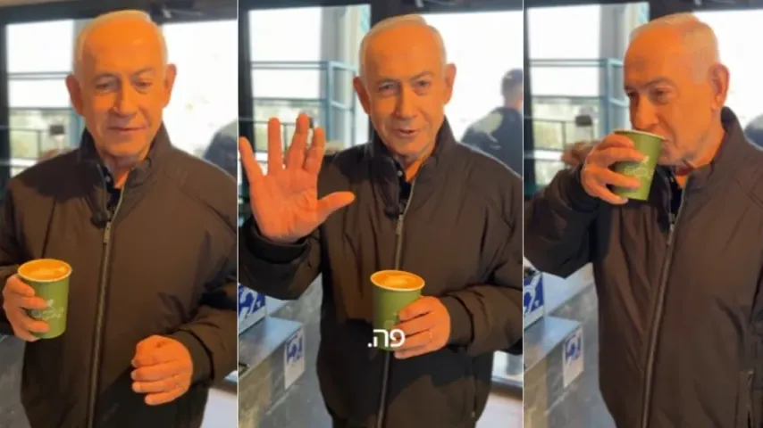 „Ich sterbe... wegen Kaffee“: Netanyahu erscheint nach Gerüchten über seine Ermordung